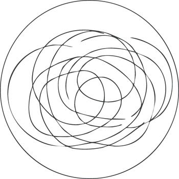 A circle with a spiral in it vector