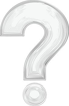 Question Mark Symbol Embossed Patterned Texture Graphic Design Isolated vector