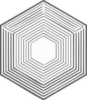 concéntrico hexagonal forma líneas creando un geométrico resumen modelo efecto vector