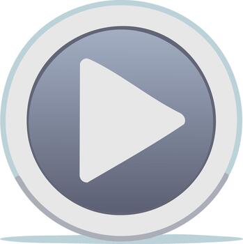 Play Button Graphic Playback Control Playhead Pressing Icon Multimedia Round Interface Element vector