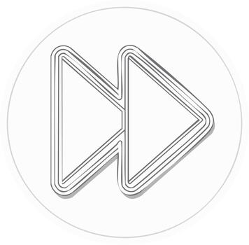 Fast Forward Graphic Illustration Play Symbol Double Arrow Outline Audio Multimedia Control Navigation vector