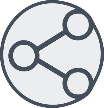 Share Icon for Network, Collaboration, Connection and Interaction in Format vector