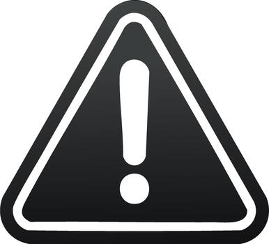 Black Triangle Exclamation Point Sign Design Symbol Attention Warning Alert Isolated Object vector