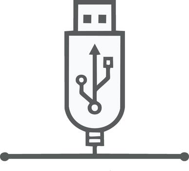 universal de serie autobús conector icono para datos transferir en electrónico dispositivos vector