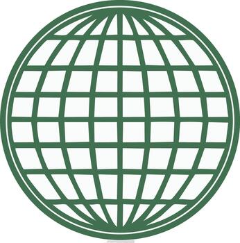 globo cuadrícula ilustración en blanco antecedentes. geográfico representación de el mundo para mapas, ciencia, o otro resumen utilizar vector