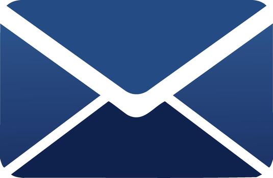 sobre icono en profundo azul para enviando mensajes y correo en línea vector