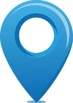 azul ubicación alfiler ilustración indicando mapa colocación y navegación destinos enfatizando cartografía y orientación, sencillo símbolo vector