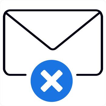 Remove Message and message in blue line color vector