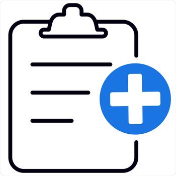 Add Page and New Icon Concept in blue line color vector