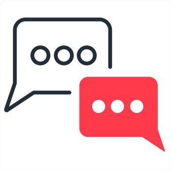 New Message in red line color vector