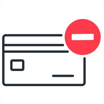 Revenue Wallet and wallet icon concept in red line color vector