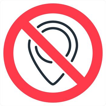 Location Prohibited and pointer icon concept in red line color vector