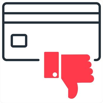 Like Wallet and wallet icon concept in red line color vector