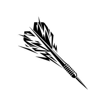 A sharp stylized dart vector