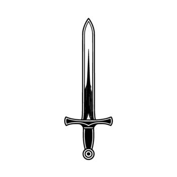 un agudo medieval espada larga vector