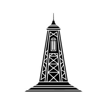 Geometric silhouette of an iconic Eiffel Tower style structure vector