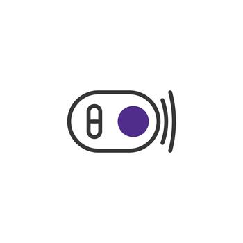 A simple and modern illustration depicting a smart remote control showcasing technology with a vector