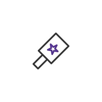 A simple star emblem icon graphic representation element isolated for digital design concept and vector