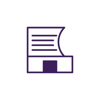 Abstract document icon representing information management a schematic view for organization and vector