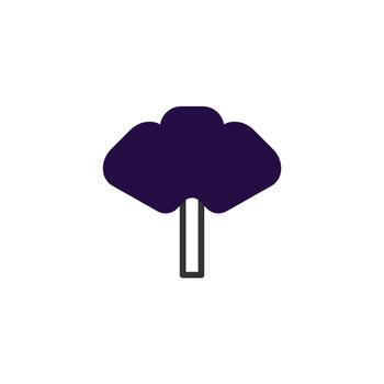 Abstract tree illustration creating a natural minimal and simple design isolated on a clean white vector