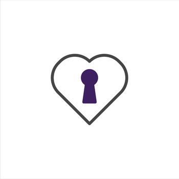 Concept of unlocking affection a heart shaped figure with a keyhole symbolizing access and love vector