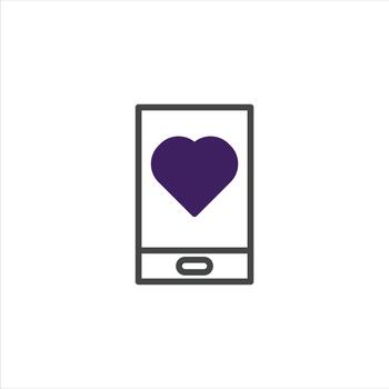 digital afecto moderno comunicación un teléfono aplicación mostrando amor enviando corazón mediante vector