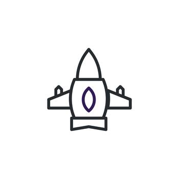 Futuristic spaceship icon with minimalist design embodies exploration and advanced vector