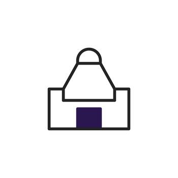 Geometric interpretation of a stylized structure emphasizing minimalist design and architectural vector