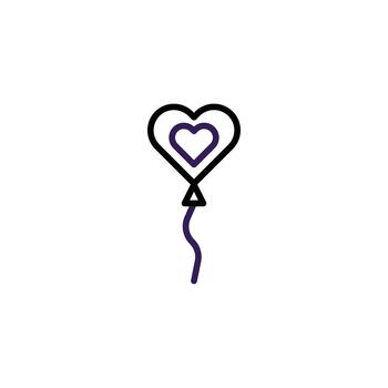 Heart balloon illustration expressing affection and tenderness through minimalist design vector