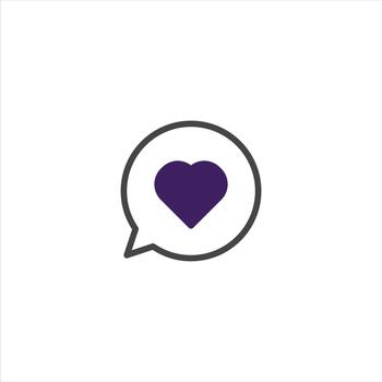 Heartfelt message in a modern social media symbol design expressing affection and connection vector