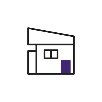 minimalista hogar diseño exhibiendo limpiar líneas y moderno arquitectura creando un sencillo aún vector