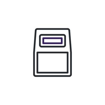 minimalista línea dibujo de un digital dispositivo mostrando blanco interfaz adecuado para aplicación icono vector