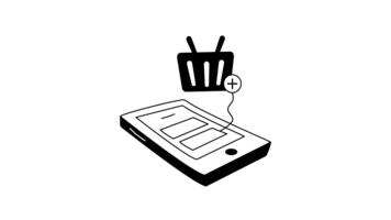 Ready to use icon animation of add to cart in modern style video