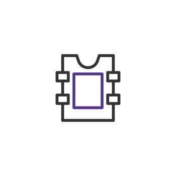 Minimalist representation of an integrated circuit modern design for technological device vector