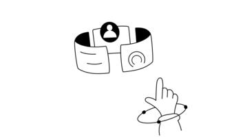 Symbol representing seamless interaction in virtual and metaverse environments. video