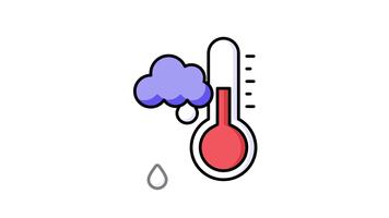 Beautiful designed animated of weather icon animation in modern style, easy to use icon animation video