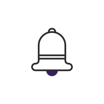 sencillo notificación campana icono diseño mostrando alertas y mensajes para digital comunicación y vector