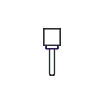 Simple paintbrush illustration emphasizing minimalistic design for creative projects or vector