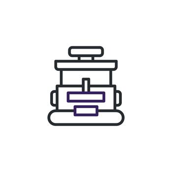 Simplified representation of an automated processing machine showcases industrial automation and vector
