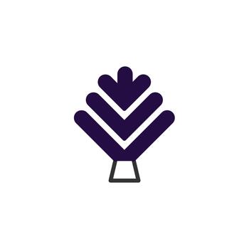 Stylized botanical symbol representing growth and natural elements in a sophisticated design for vector