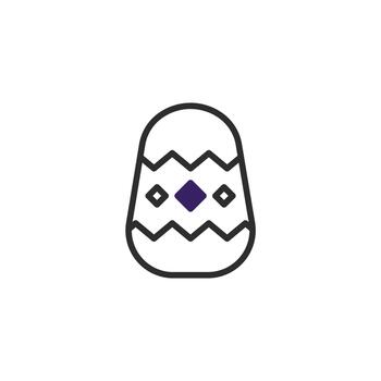 Stylized easter egg with geometric patterns representing spring celebration and festive traditions vector