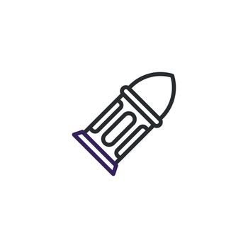 Stylized icon showing ancient architectural structure with modern design elements and dark purple vector