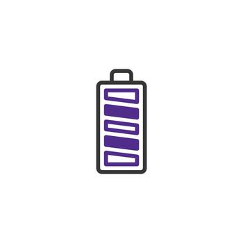 Symbolic representation of energy storage a battery icon displaying power levels in a clean design vector