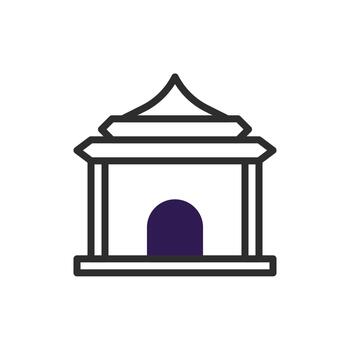 simétrico edificio estructura vitrinas minimalista estético con equilibrado y limpiar líneas para vector