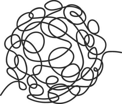 enredado líneas creando complejo problema o Confusión concepto vector