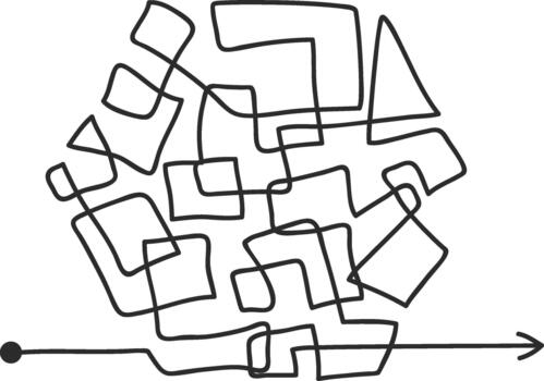 Navigating complex problem solving challenge with a clear path vector