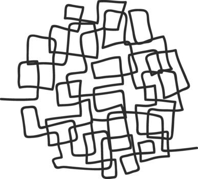 resumen mano dibujo demostración complejo interconectado líneas modelo vector