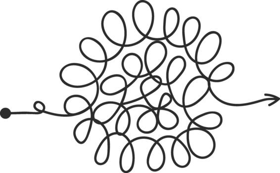 navegando complejo problema resolviendo con un sencillo camino vector