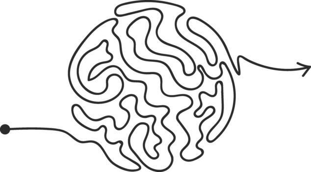 navegando complejo laberinto hallazgo exitoso solución camino vector