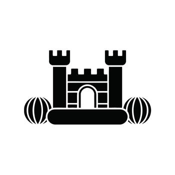 Castle icon in simple style on white background vector